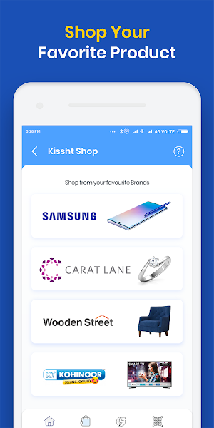Kissht - EMI without credit card - 0% EMI Finance Screenshot 1