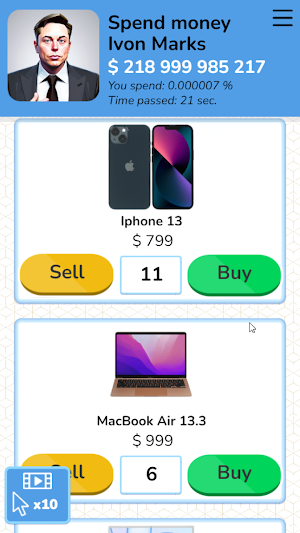 Spend Money Simulator Screenshot 0