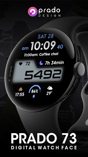 PRADO 73 Digital Watch Face Screenshot 0