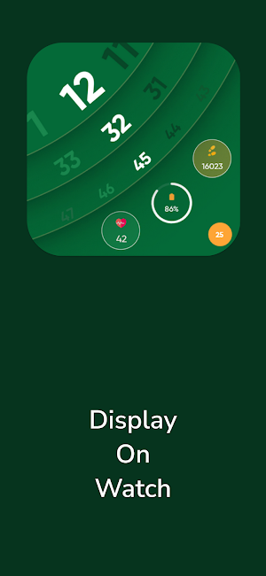 Green Curve Stylish Watch Face Screenshot 2
