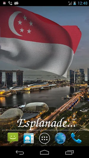 Singapore Flag Live Wallpaper Screenshot 2