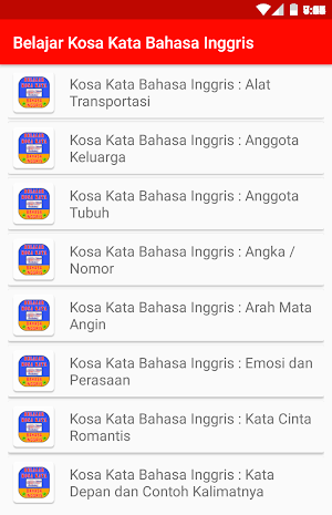 Belajar Kosa Kata Bahasa Inggris Screenshot 0