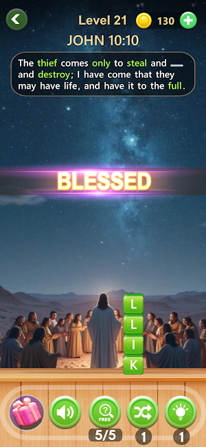 Holy Bible word puzzle game Screenshot 2