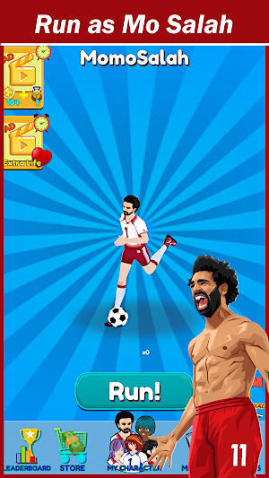 Mo Salah: Kick'n'Run Ball Dash Screenshot 1