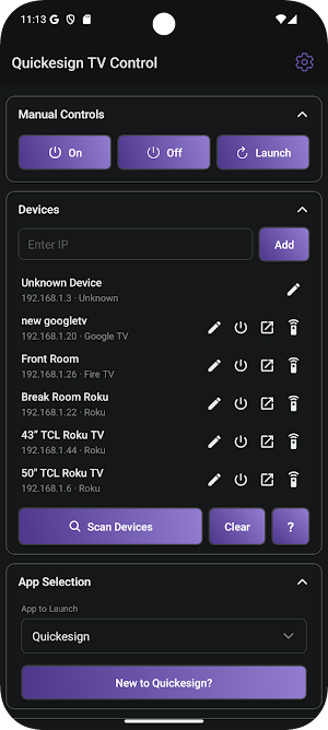 Quickesign TV Control Screenshot 1