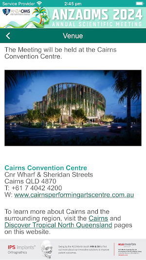 ANZAOMS2024 Attendee App Screenshot 3