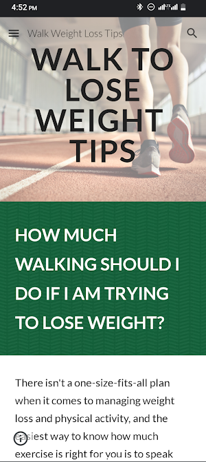 Walk Weight Loss Tips Screenshot 2