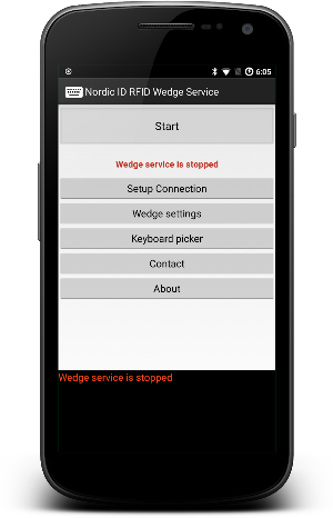 Nordic ID Wedge service Screenshot 1
