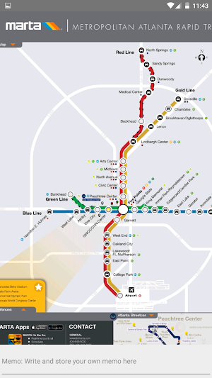 ATLANTA RAIL STREETCAR BUS MAP Screenshot 1
