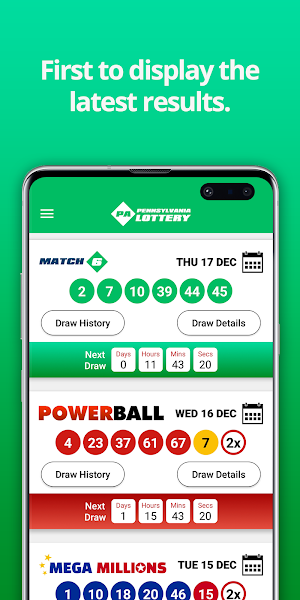 Pennsylvania Lottery Results Screenshot 0