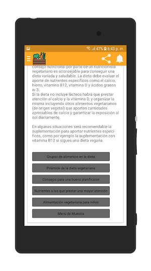 Dietas para Vegetarianos Screenshot 2