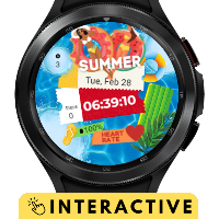 Watch Face Summer Pool wear OS