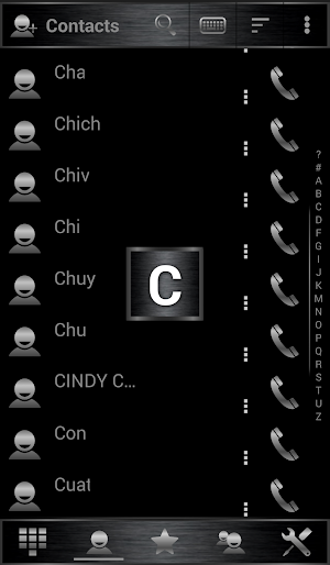 Theme Dark Metal RocketDial Screenshot 2