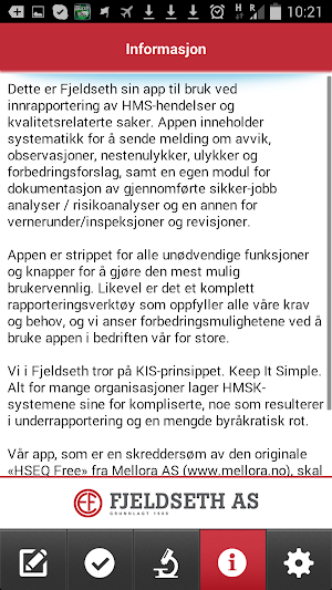 Fjeldseth HSEQ Screenshot 1