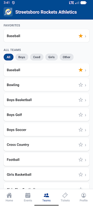 Streetsboro Rockets Athletics Screenshot 3