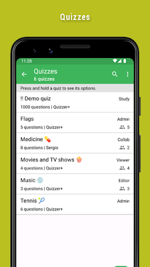 Quizzer+ (create tests) Screenshot 2