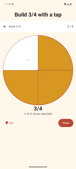 Pizza Fractions Screenshot 1