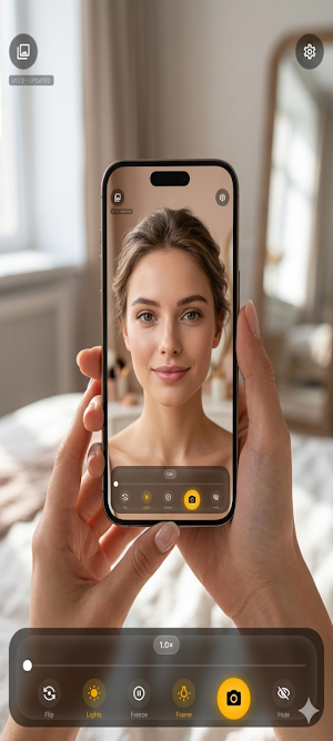 GlowMirror: HD Camera Mirror Screenshot 3