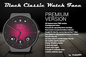 Black Classic Watch Face Screenshot 2