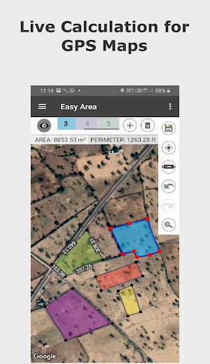Easy Area : Land Area Measurement App for Maps Screenshot 3