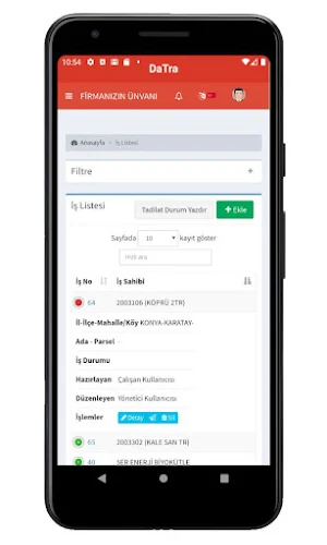 DATRA - İŞ TAKİP ÖZEL YAZILIM ÜCRETLİ Screenshot 3
