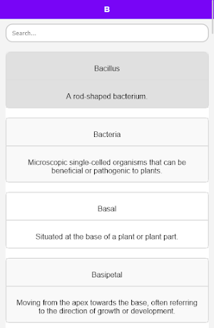 Botany Dictionary App Screenshot 2