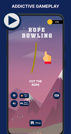 Bowling Rope Cut - Puzzle Game Screenshot 1