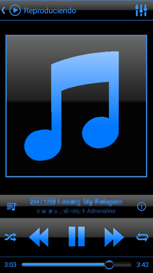 SKIN PLAYERPRO V4 GLASS BLUE Screenshot 0