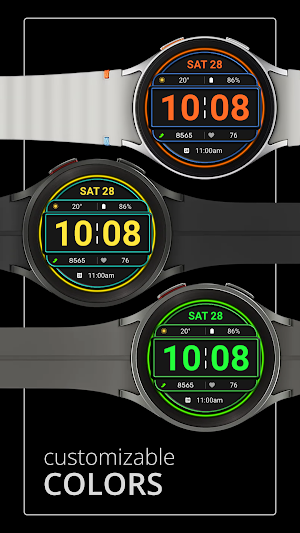 DADAM123: Digital Watch Face Screenshot 1