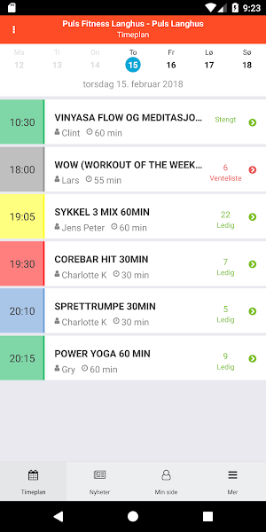 Puls Gruppetimer Screenshot 0