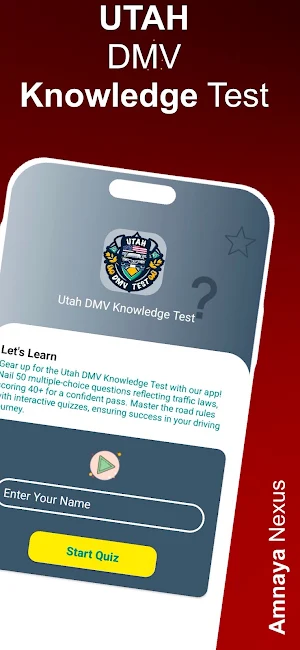 Utah DMV Practice Test Screenshot 0