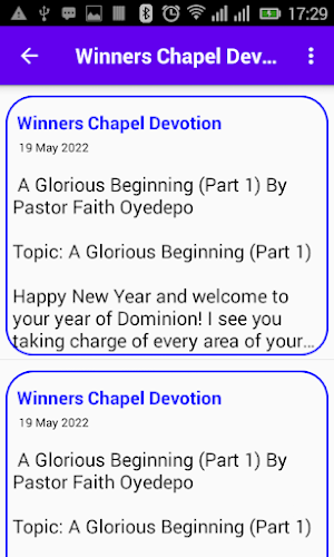 Winners Chapel Devotion Screenshot 1