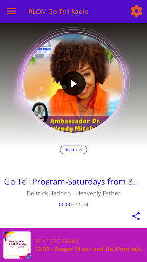 RLOM Go Tell Radio Screenshot 0