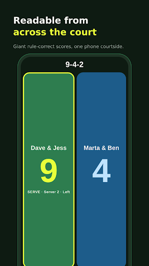 Pickleball Scorekeeper & Rally Screenshot 1