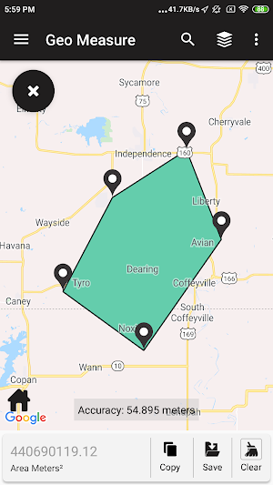 Geo Measure Area calculator Screenshot 2