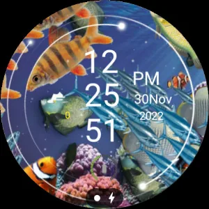 Aquarium Live WatchFace Deluxe Screenshot 1