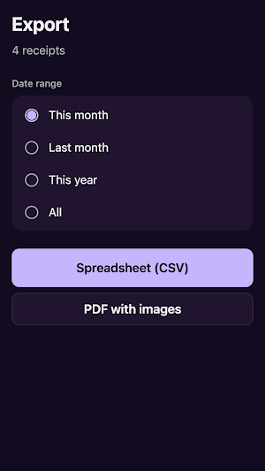 LensExpense — Expense Tracker Screenshot 2