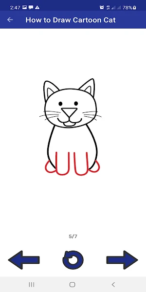 Draw Cute Cartoon Cat Screenshot 2