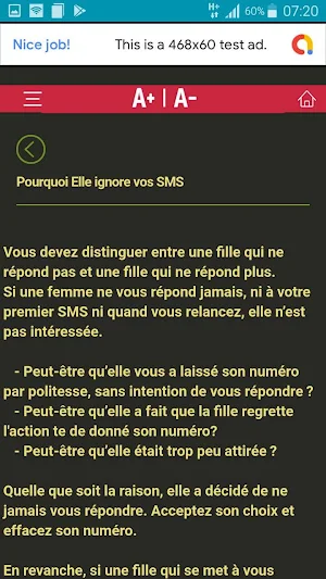 L'art de Draguer par SMS Screenshot 3