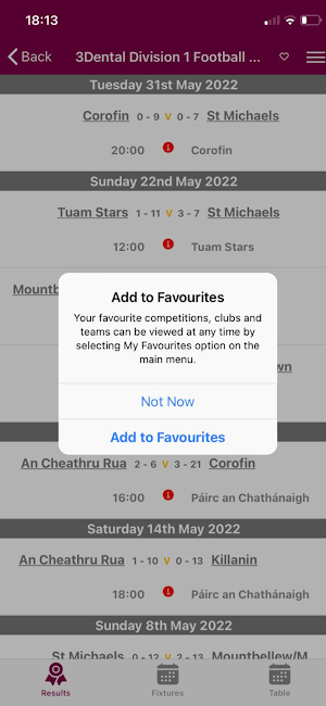 Galway GAA Screenshot 3