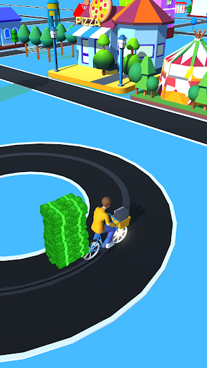 Paper Delivery Bicycle Rush 3d Screenshot 1