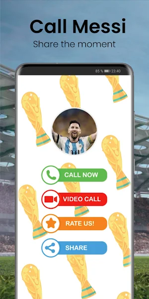 Lionel Messi video call Screenshot 0