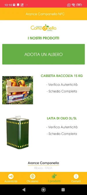 Arance Campanella NFC Screenshot 1
