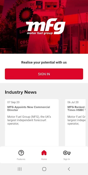 MFG Mobile Console Screenshot 0