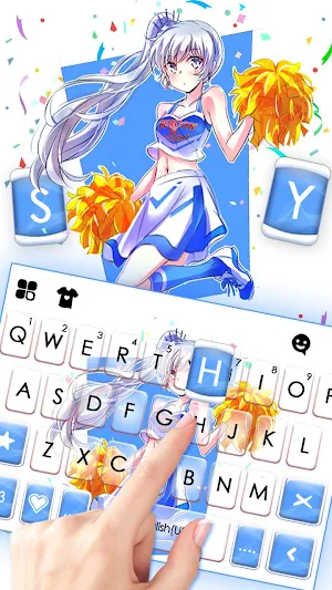 Cute Cheerleader Keyboard Theme Screenshot 1