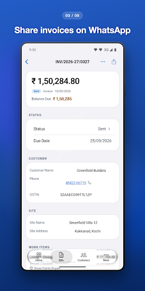Waves Bill: GST & VAT Invoice Screenshot 2