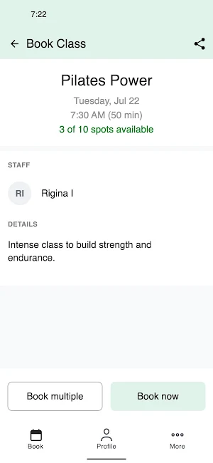 Backstage Pilates Screenshot 2