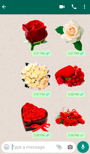 Roses stickers for WhatsApp Screenshot 1