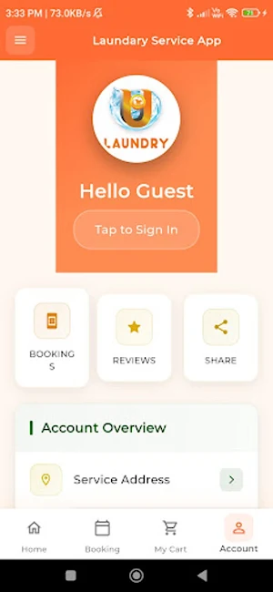 Laundry App Screenshot 1