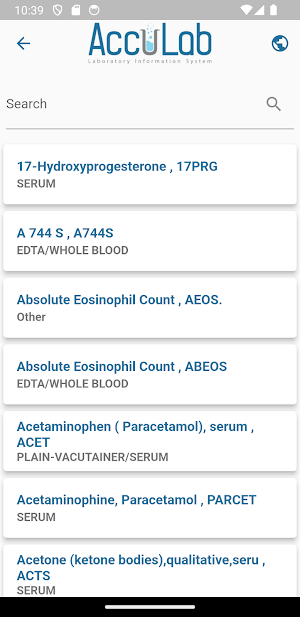 Acculab Screenshot 2